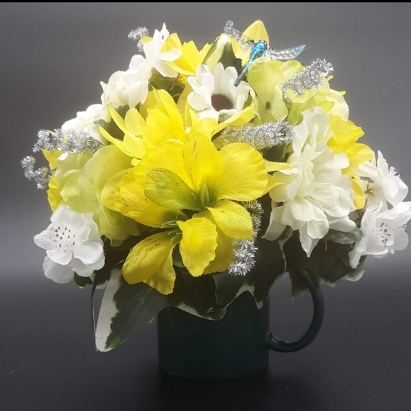 Green Mug Floral Arrangement - Picture 5 of 15